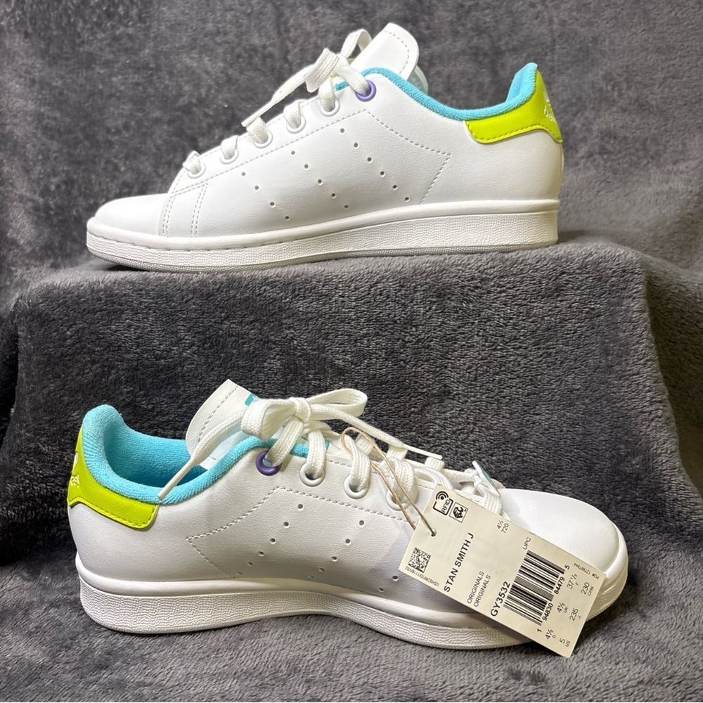 adidas Originals Stan Smith White/Pantone/ (Unisex) G and B Sz 5 - Picture 4 of 16